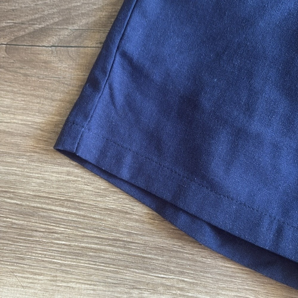 Mint Women's‎ Size Small Shorts Navy Blue Cotton Linen Blend  Vacation Resort - Picture 4 of 12